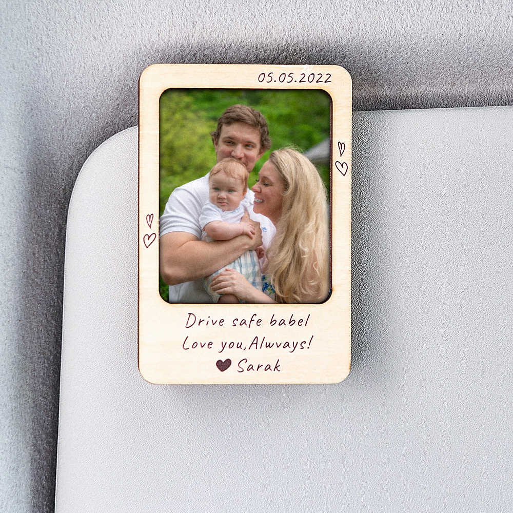 Personalisierter Auto-sonnenblendenclip Mit Foto | Geschenk Für Sicheres Fahren | Valentinstagsgeschenk Für Den Freund | Sonnenblenden-deko Mit Pärchenfoto 2025 - MeineFotoTassen