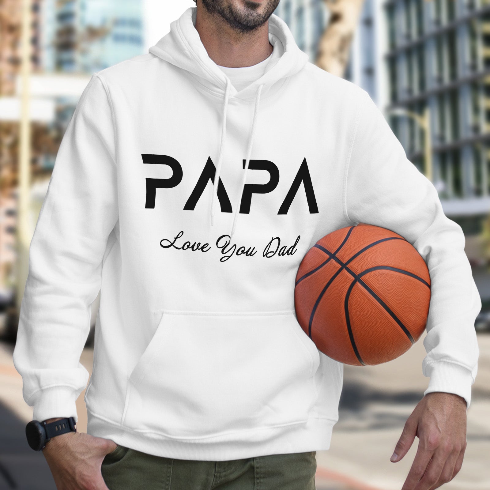 Benutzerdefinierte Papa Hoodie Personalisierte Vater Shirt Vatertagsgeschenke