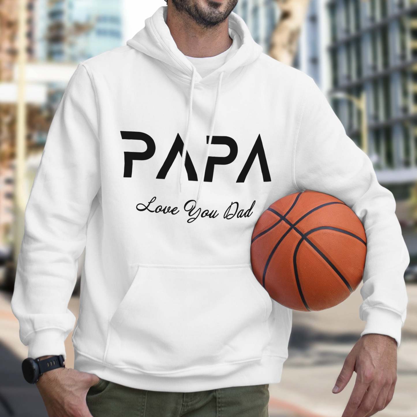 Benutzerdefinierte Papa Hoodie Personalisierte Vater Shirt Vatertagsgeschenke - MeineFotoTassen