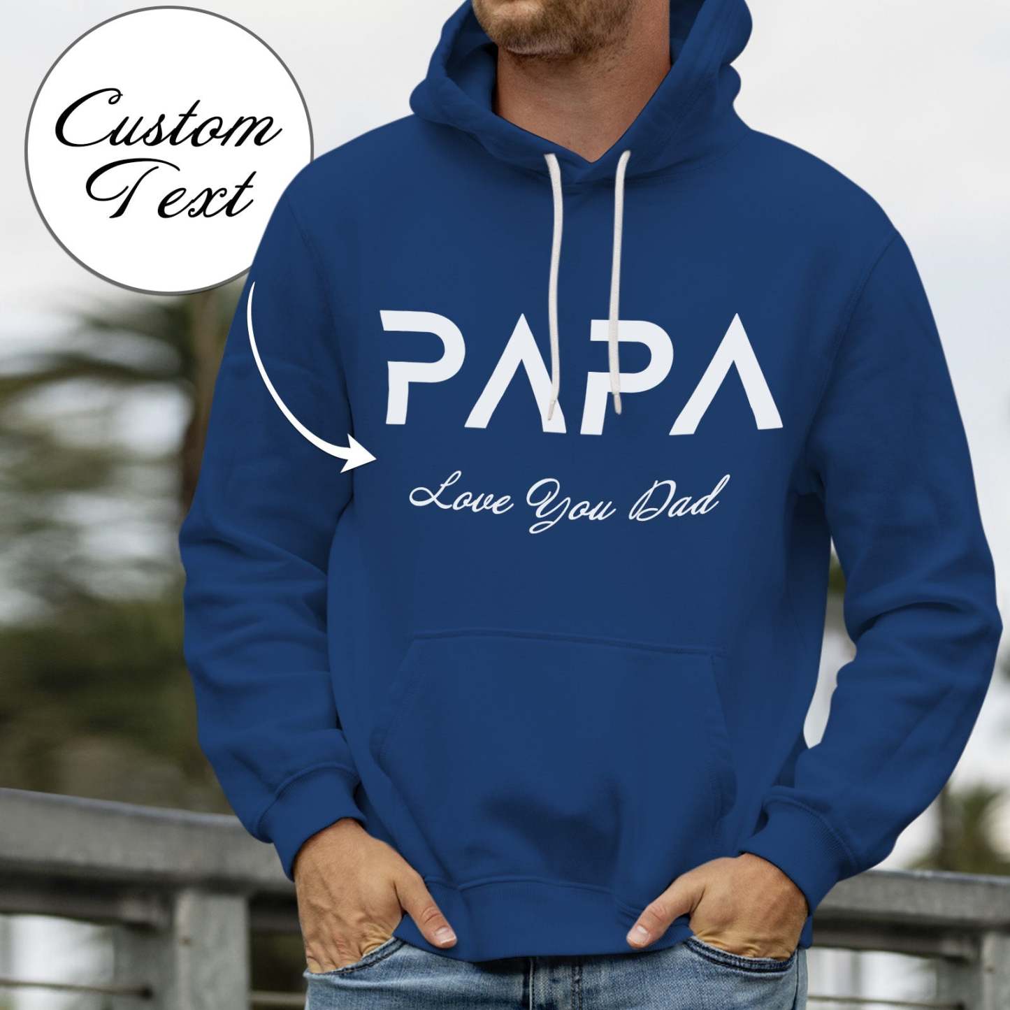 Benutzerdefinierte Papa Hoodie Personalisierte Vater Shirt Vatertagsgeschenke - MeineFotoTassen