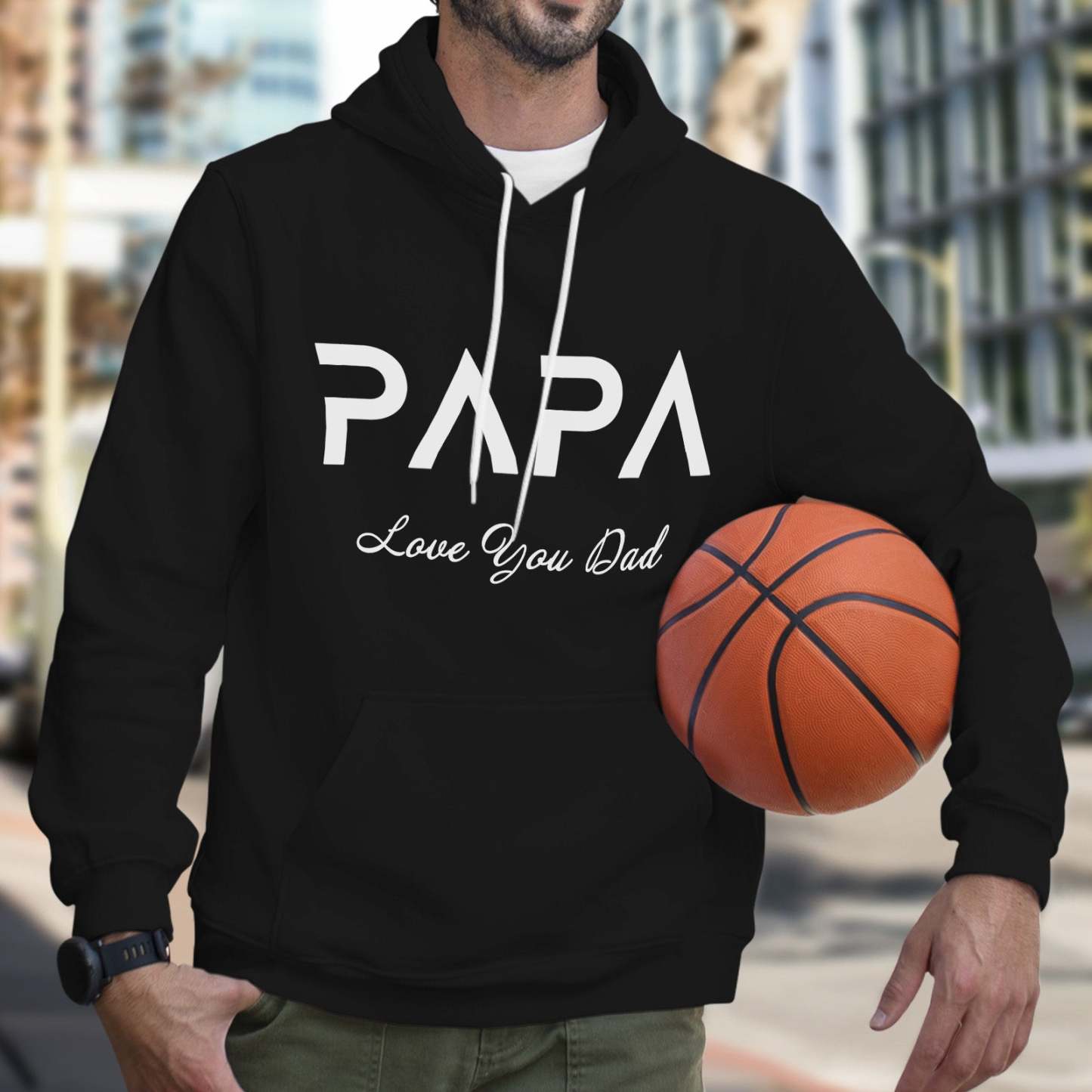 Benutzerdefinierte Papa Hoodie Personalisierte Vater Shirt Vatertagsgeschenke - MeineFotoTassen