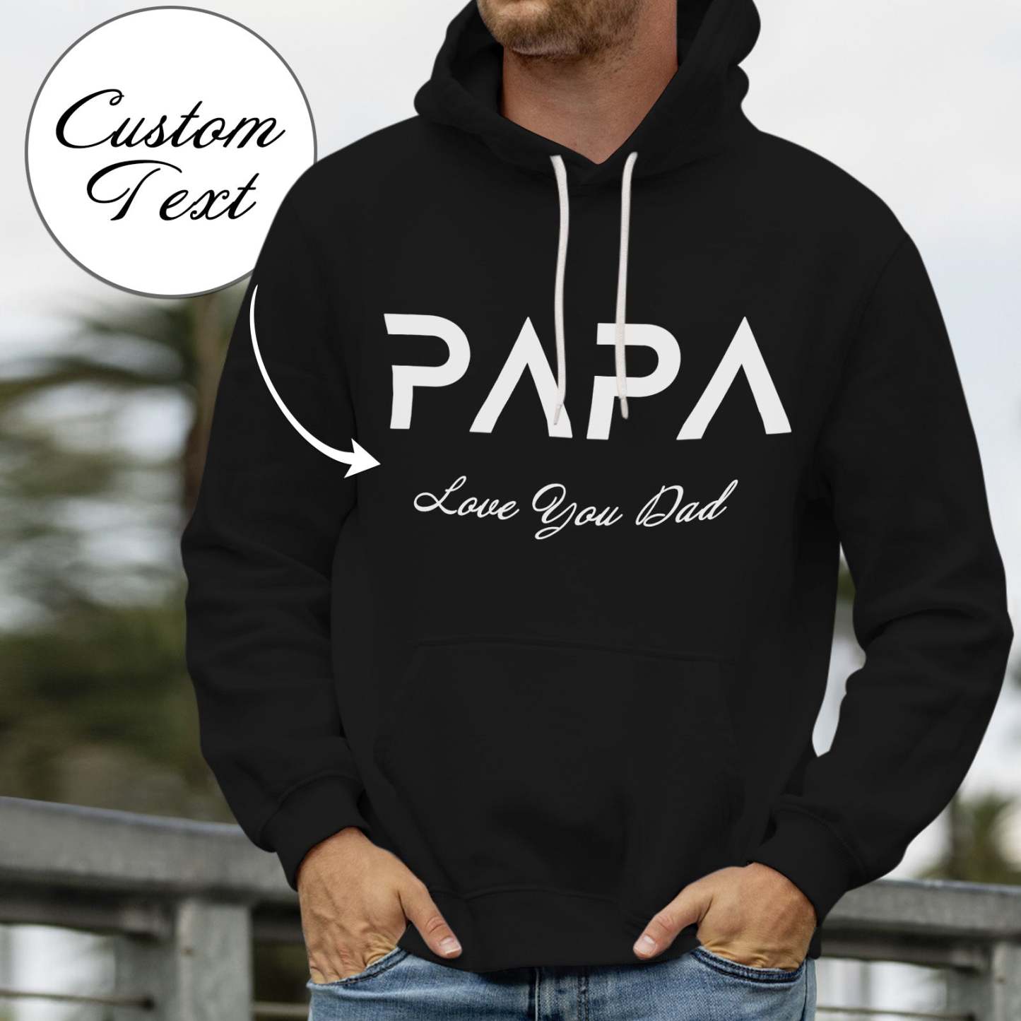 Benutzerdefinierte Papa Hoodie Personalisierte Vater Shirt Vatertagsgeschenke - MeineFotoTassen