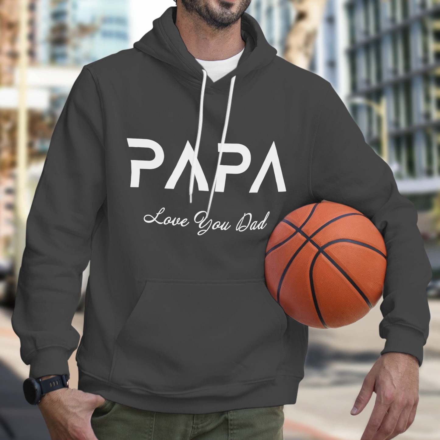 Benutzerdefinierte Papa Hoodie Personalisierte Vater Shirt Vatertagsgeschenke - MeineFotoTassen