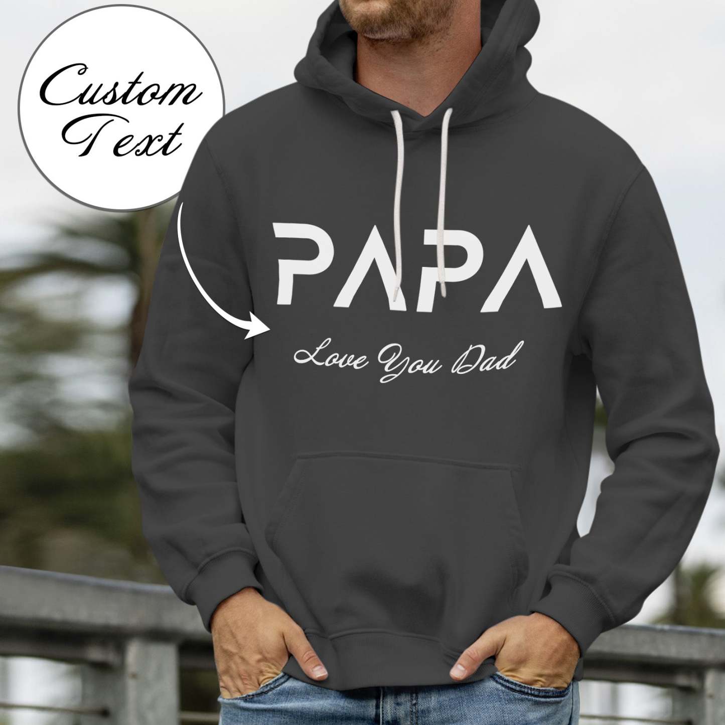 Benutzerdefinierte Papa Hoodie Personalisierte Vater Shirt Vatertagsgeschenke - MeineFotoTassen