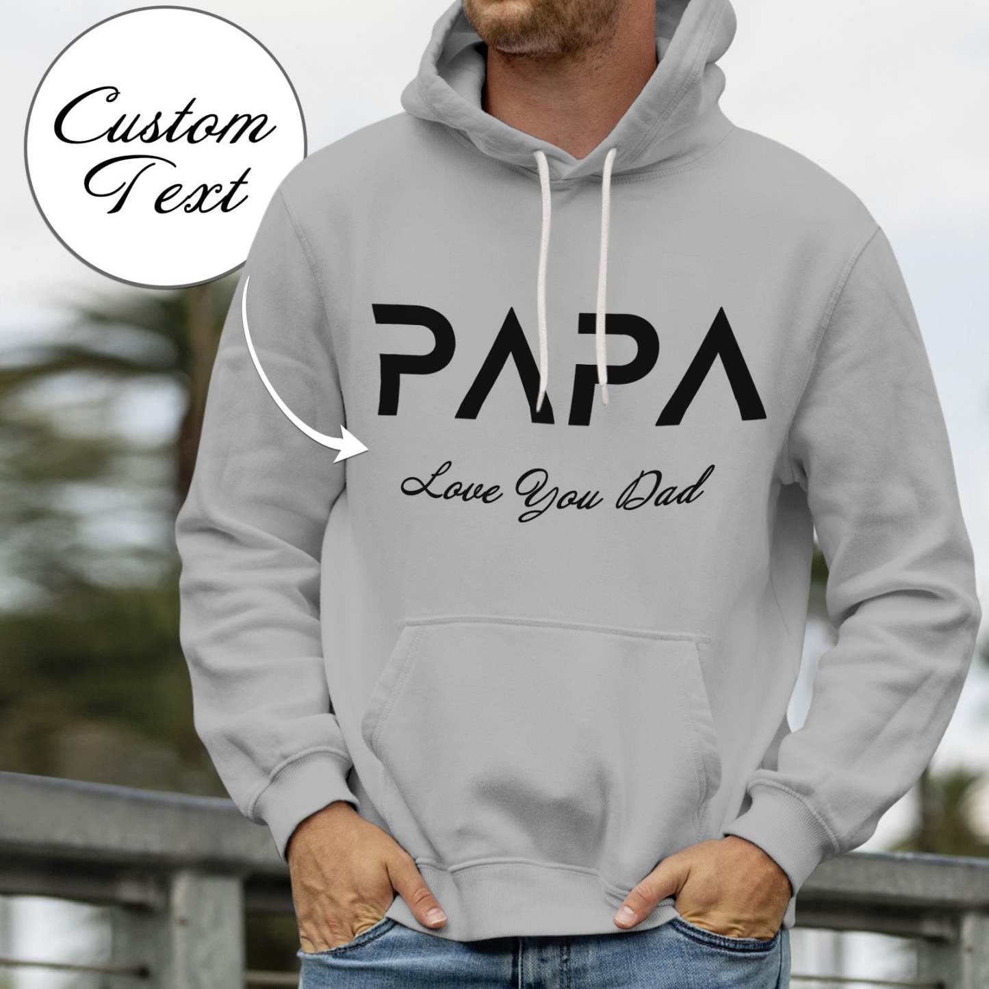 Benutzerdefinierte Papa Hoodie Personalisierte Vater Shirt Vatertagsgeschenke - MeineFotoTassen