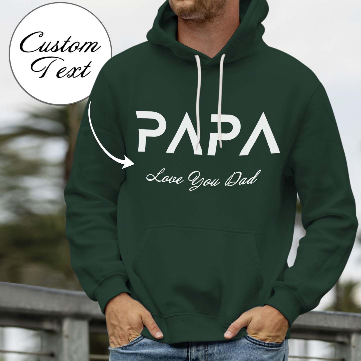 Benutzerdefinierte Papa Hoodie Personalisierte Vater Shirt Vatertagsgeschenke - MeineFotoTassen