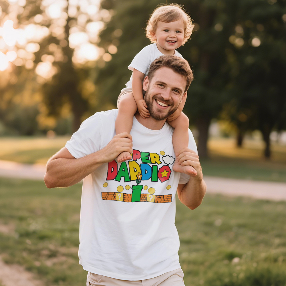 Super Daddi Shirt Vatertag Shirt Lustige Papa Tshirt Vatertagsgeschenk - MeineFotoTassen