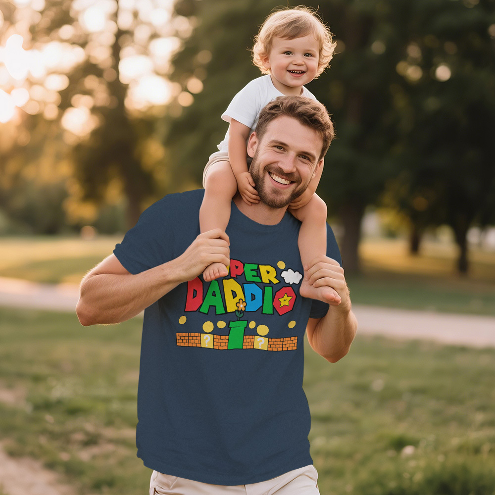 Super Daddi Shirt Vatertag Shirt Lustige Papa Tshirt Vatertagsgeschenk - MeineFotoTassen