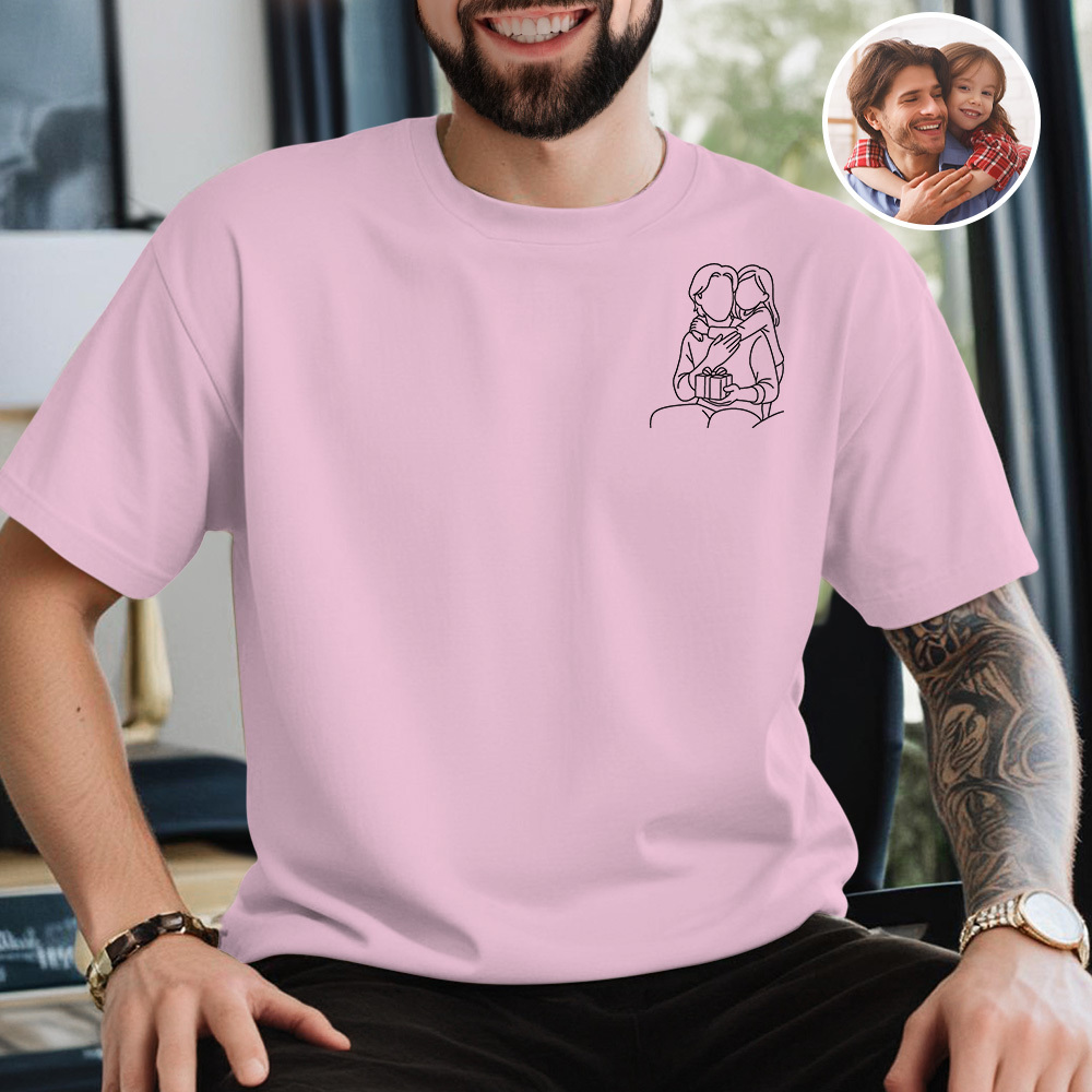 Personalisiertes Foto-Shirt für Papa, personalisiertes Papa-Portrait-Shirt, individuelles Papa-Shirt mit Foto - MeineFotoTassen