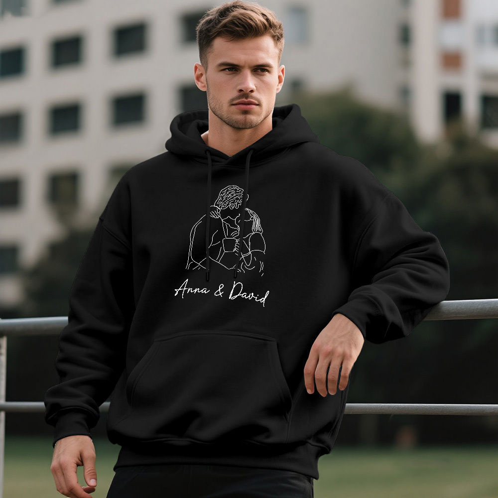 Benutzerdefinierter Foto-hoodie Personalisierter Portrait-hoodie Benutzerdefinierter Foto-hoodie Für Liebhaber - MeineFotoTassen