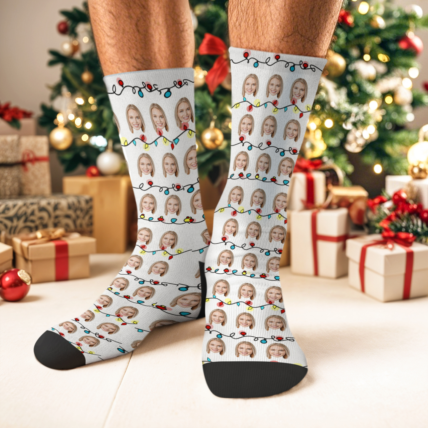 Personalisierter Weihnachtsstrumpf Mit Foto Personalisierte Weihnachtssocken Geschenk Personalisierte Weihnachtssocken - MeineFotoTassen