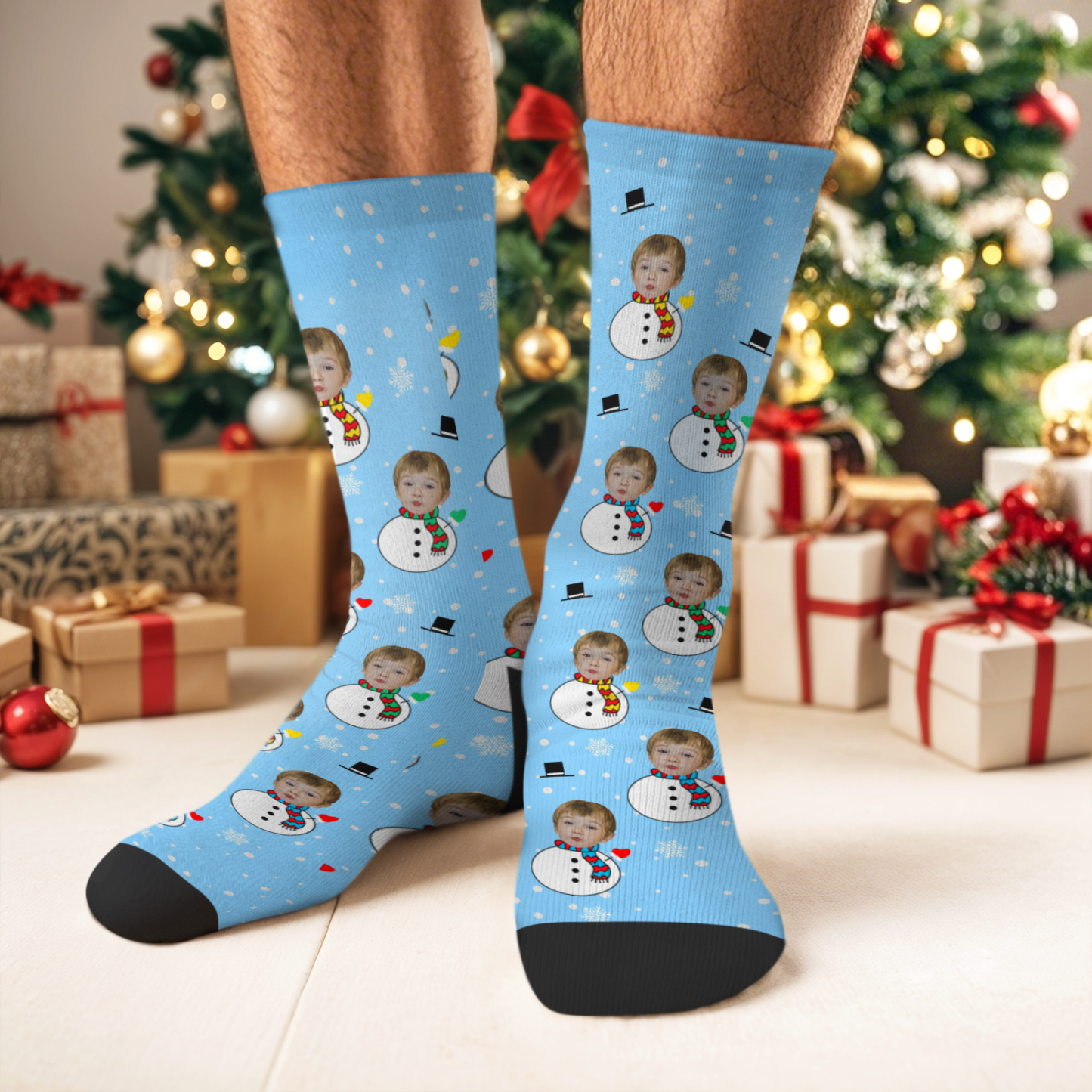 Benutzerdefinierte Foto Weihnachtsstrümpfe Personalisierte Weihnachtssocken Personalisiertes Weihnachtsgeschenk Für Kinder - MeineFotoTassen