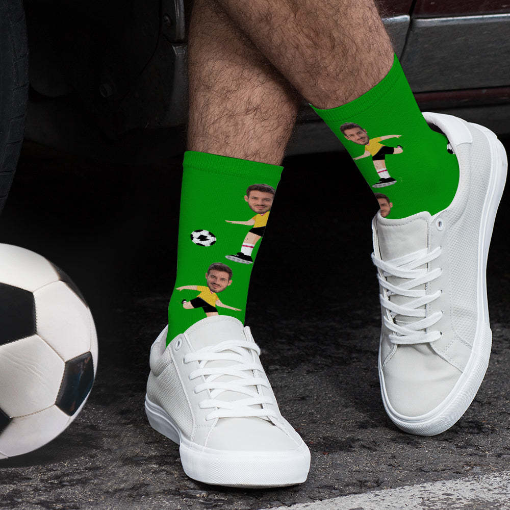 Personalisierte Gesicht-fußball-team-socken, Individuelle Fußballspieler-geschenke - MeineFotoTassen
