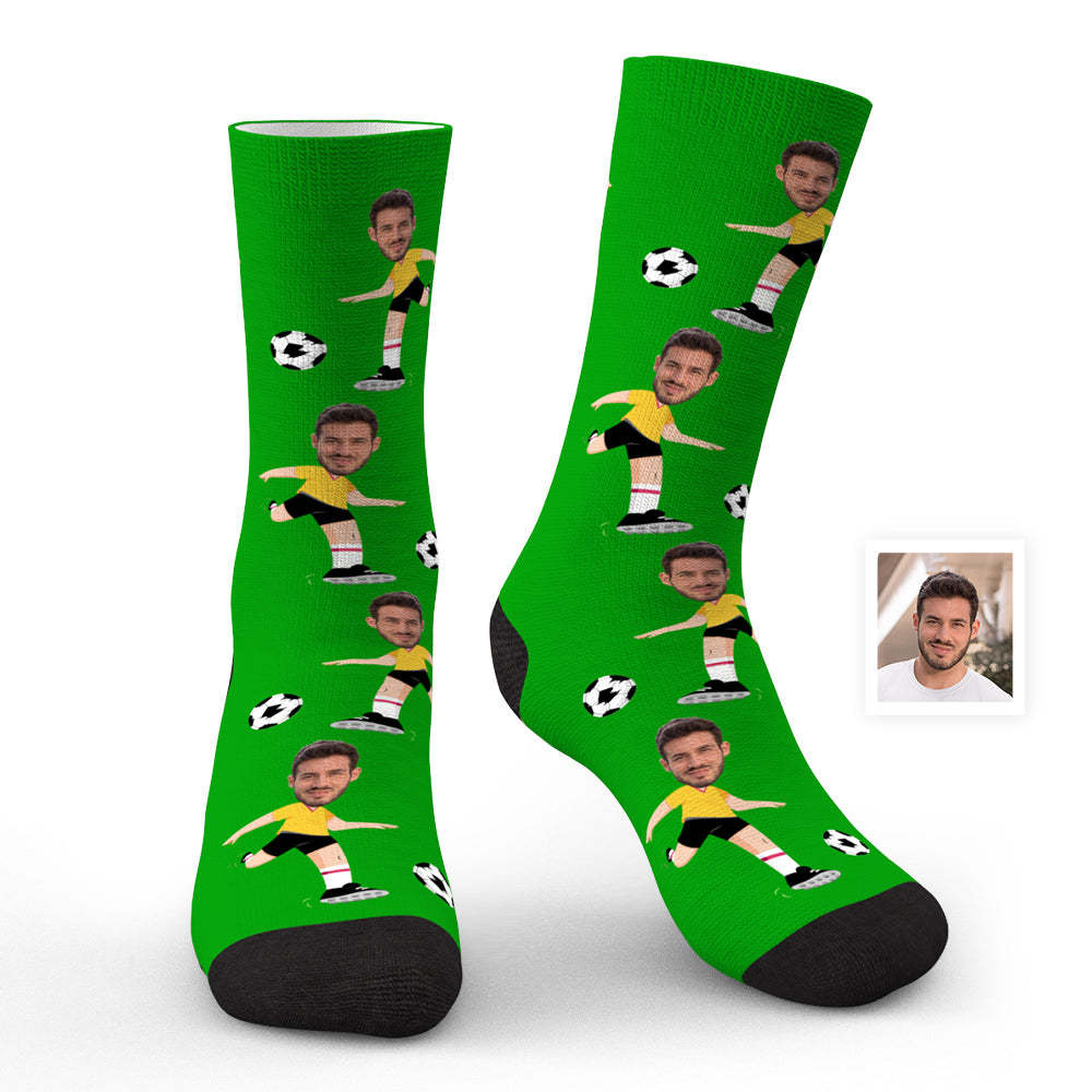 Personalisierte Gesicht-fußball-team-socken, Individuelle Fußballspieler-geschenke - MeineFotoTassen