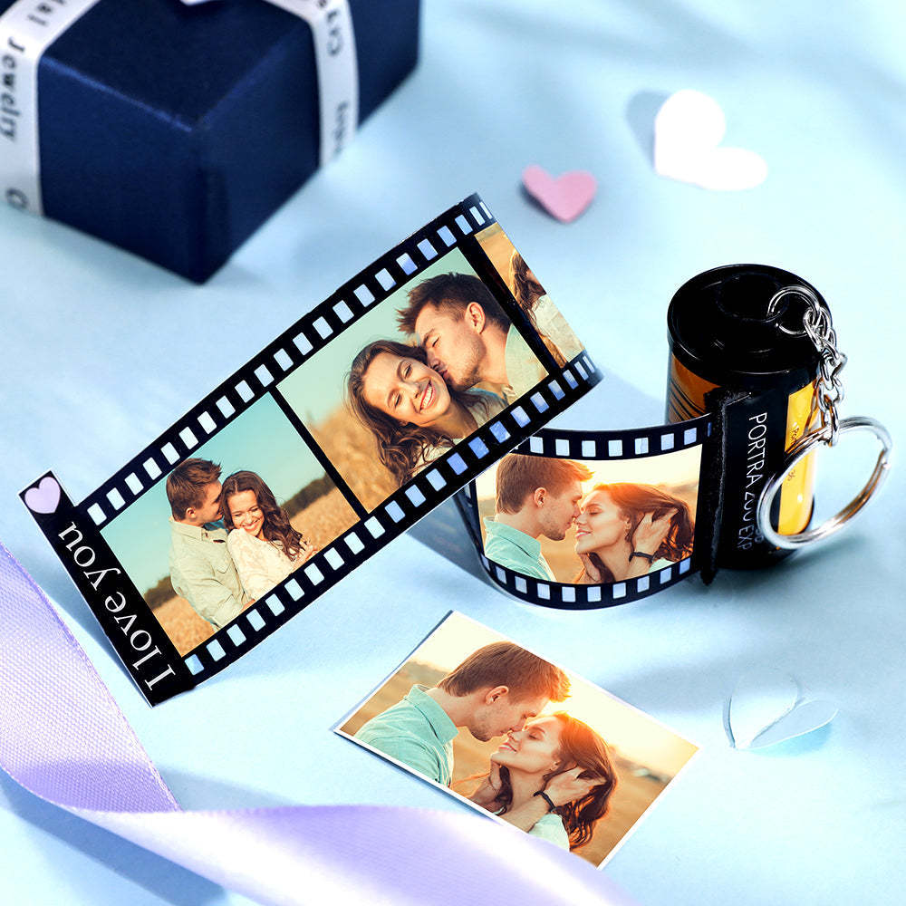 Benutzerdefinierter Text Für Den Filmrollen-schlüsselanhänger, Personalisierter Bild-kamerarollen-schlüsselanhänger Mit Rollenalbum, Individuelle Jubiläumsgeschenke - MeineFotoTassen