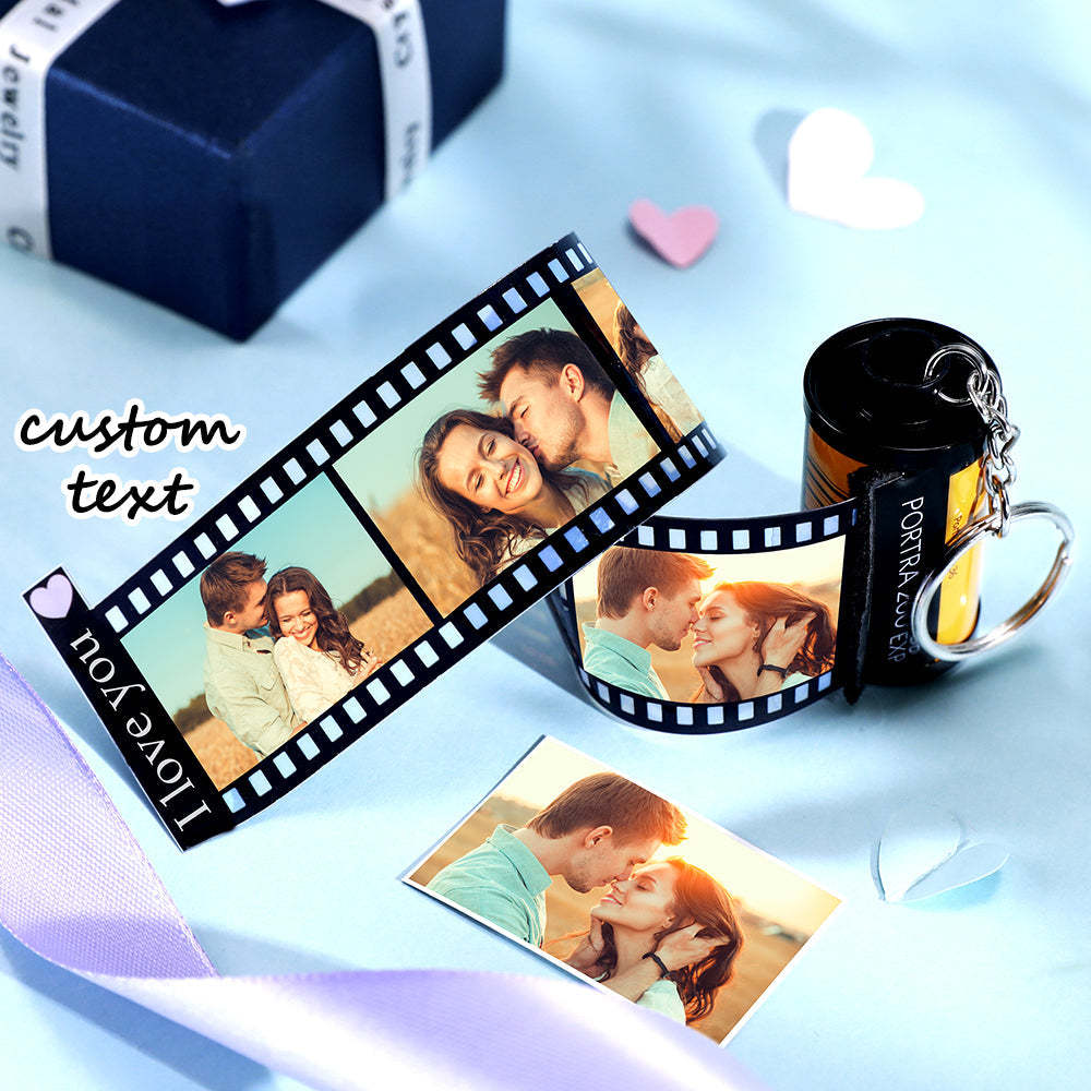 Benutzerdefinierter Text Für Den Filmrollen-schlüsselanhänger, Personalisierter Bild-kamerarollen-schlüsselanhänger Mit Rollenalbum, Individuelle Jubiläumsgeschenke - MeineFotoTassen
