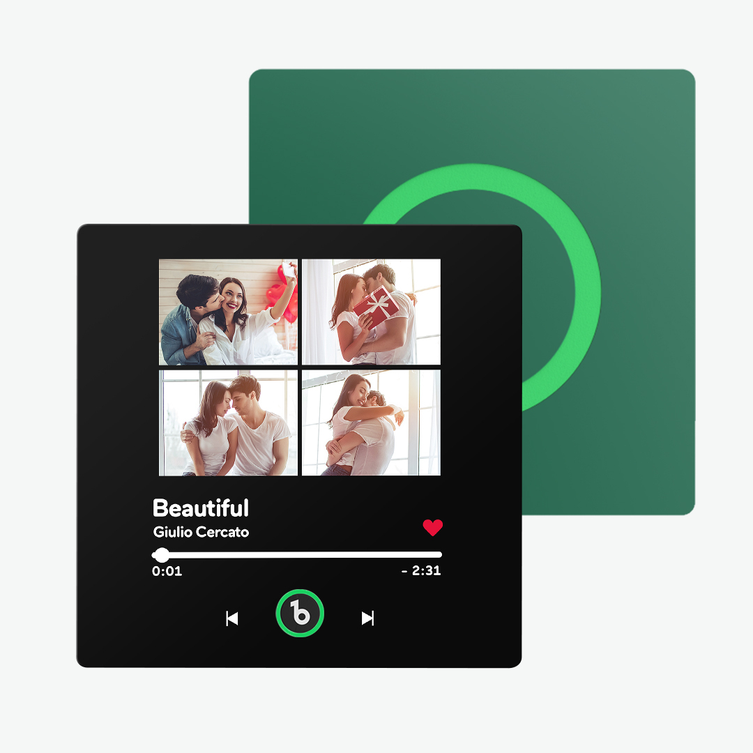 Neuer 4.0-upgrade-kühlschrankmagnet Mit Benutzerdefinierter Musik, Bunter Rahmen, Album-kühlschrankmagnet Kann Lieder Abspielen, Geschenk Für Paare - MeineFotoTassen