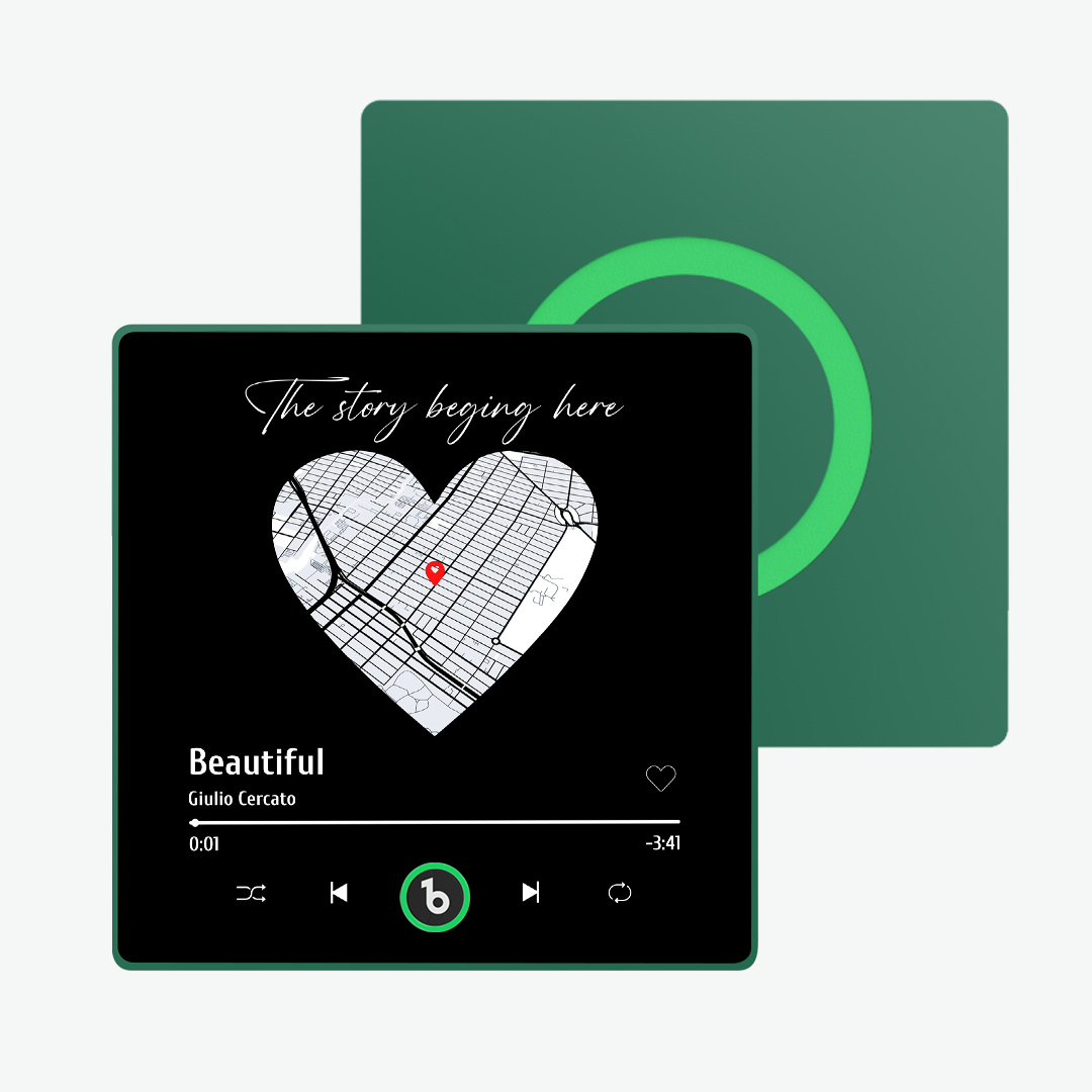 Personalisierter Musik-kühlschrankmagnet Mit Buntem Rahmen, Personalisierter Herzkarten-kühlschrankmagnet Mit Foto, Jubiläumsgeschenk Für Paare - MeineFotoTassen