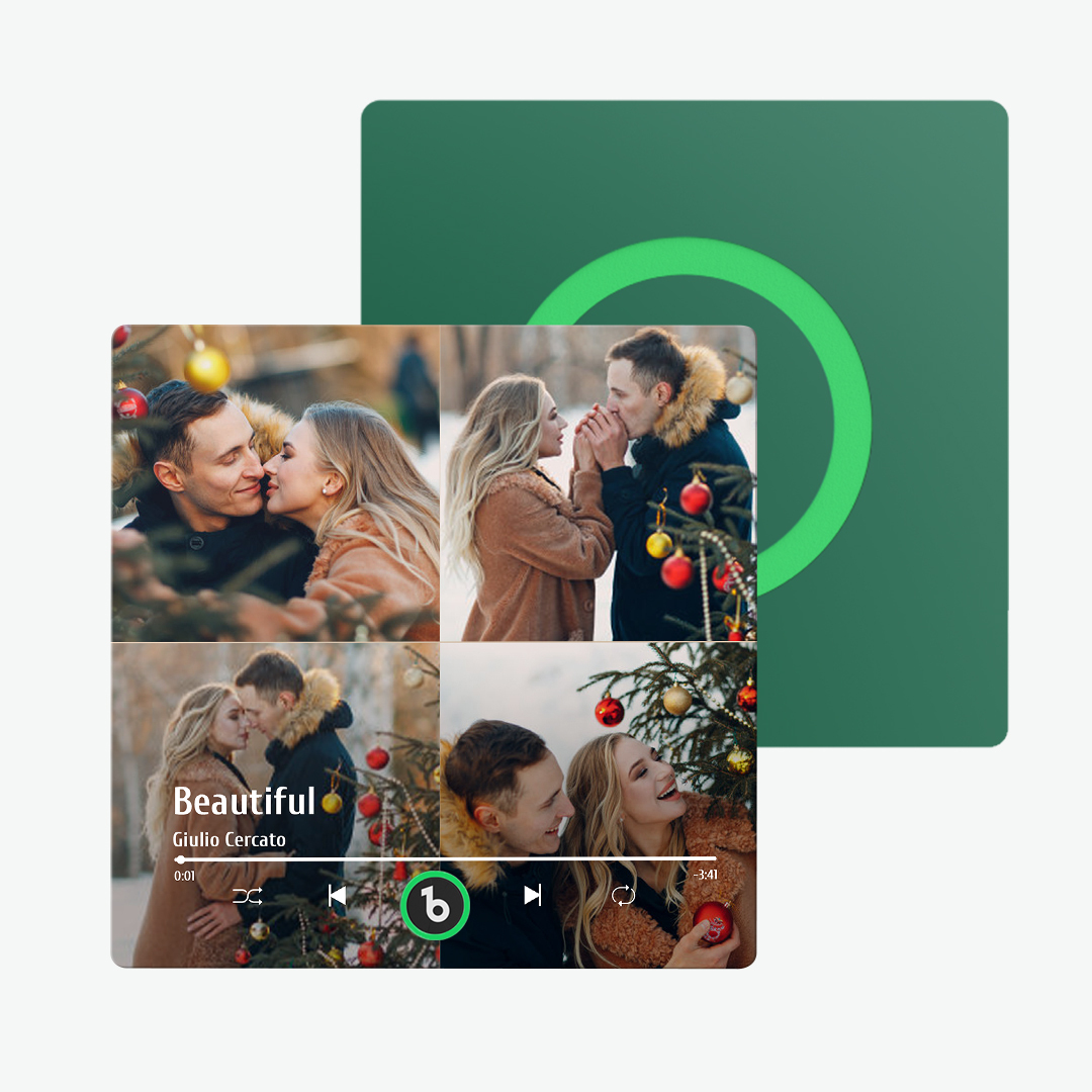 Neuer 4.0-upgrade-kühlschrankmagnet Mit Benutzerdefinierter Musik, Bunter Rahmen, Album-kühlschrankmagnet Kann Lieder Abspielen, Geschenk Für Paare - MeineFotoTassen