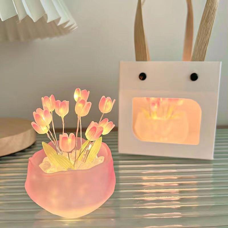 Kürbis Tasse Tulpe Diy Nachtlicht Romantische Tulpe Kürbis Laterne Kreative Atmosphäre Licht Geburtstagsgeschenk - MeineFotoTassen