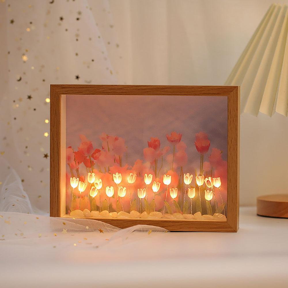 Tulpen-fotorahmen-nachtlicht Tulpen-nachtlicht Kreatives Geschenk Für Beste Freunde Mid-gift-fotorahmen-nachtlicht - MeineFotoTassen