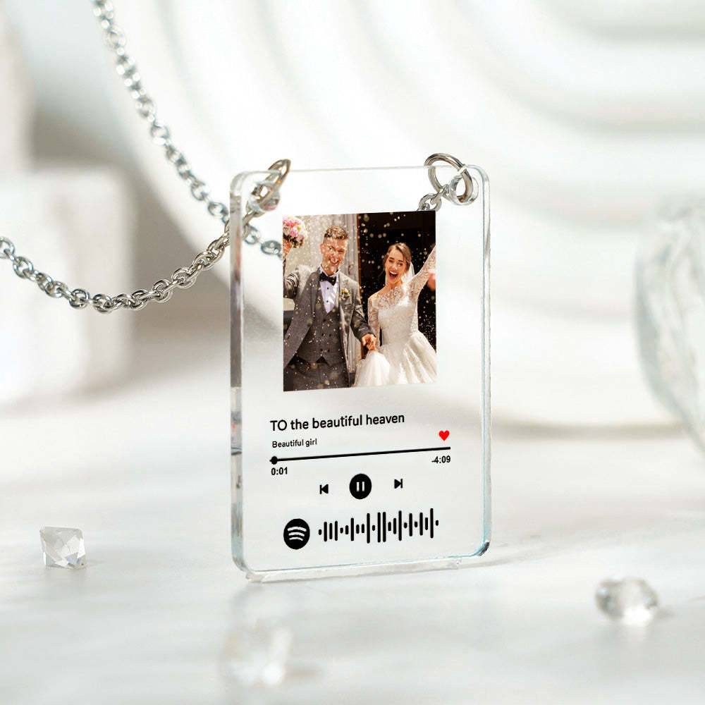 Personalisierte Foto-halskette, Spotify-halskette, Geschenke Für Liebhaber - MeineFotoTassen