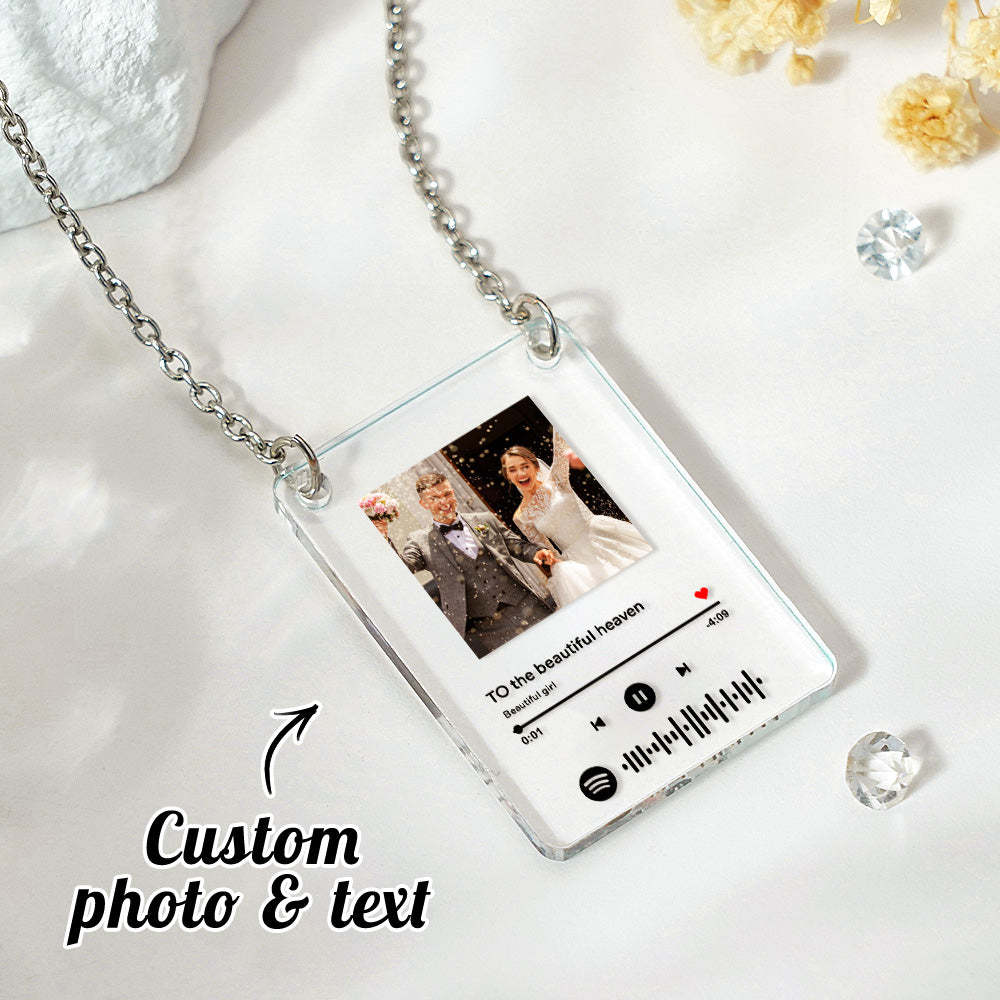 Personalisierte Foto-halskette, Spotify-halskette, Geschenke Für Liebhaber - MeineFotoTassen