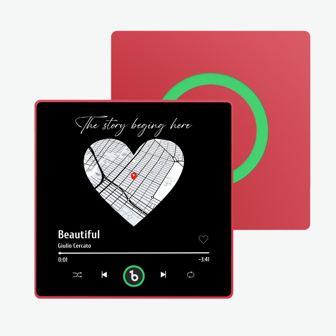 Personalisierter Musik-kühlschrankmagnet Mit Buntem Rahmen, Personalisierter Herzkarten-kühlschrankmagnet Mit Foto, Jubiläumsgeschenk Für Paare - MeineFotoTassen