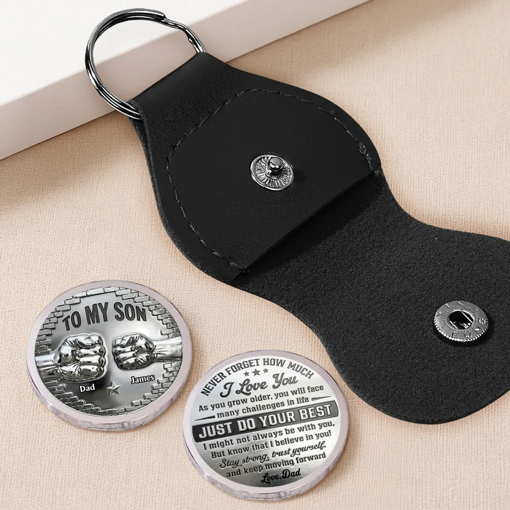 An meinen Sohn glaube ich an dich – personalisierte Taschenumarmung - MeineFotoTassen