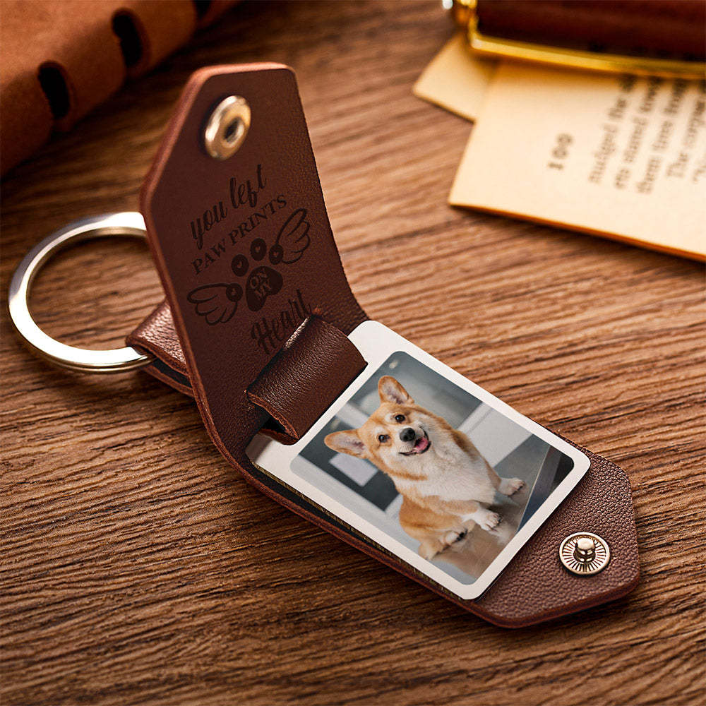 Personalisierter Leder-schlüsselanhänger, Erinnerungs-schlüsselanhänger, Personalisierter Foto-schlüsselanhänger Für Haustiere - MeineFotoTassen