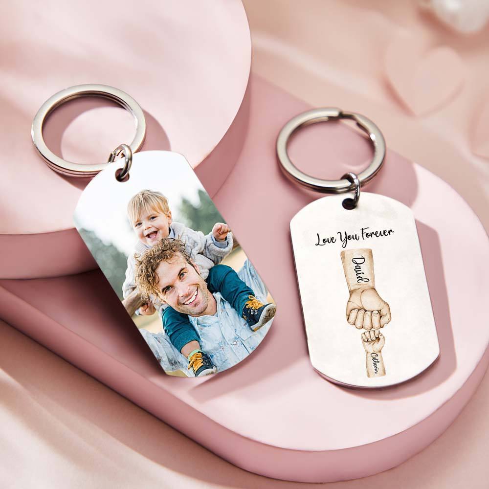 Benutzerdefinierter Schlüsselanhänger „bester Papa Aller Zeiten" Mit Foto, Vatertagsgeschenk - MeineFotoTassen