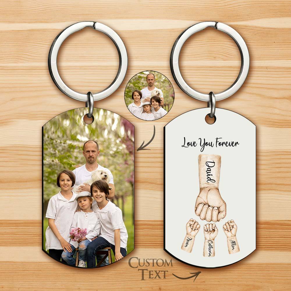 Benutzerdefinierter Schlüsselanhänger „bester Papa Aller Zeiten" Mit Foto, Vatertagsgeschenk - MeineFotoTassen
