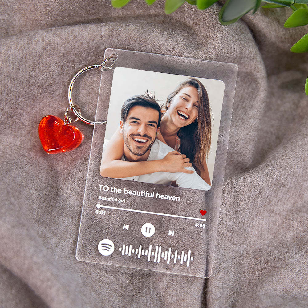 Benutzerdefinierter Spotify-schlüsselanhänger, Acryl-musik-schlüsselanhänger, Spotify-weihnachtsgeschenk - MeineFotoTassen
