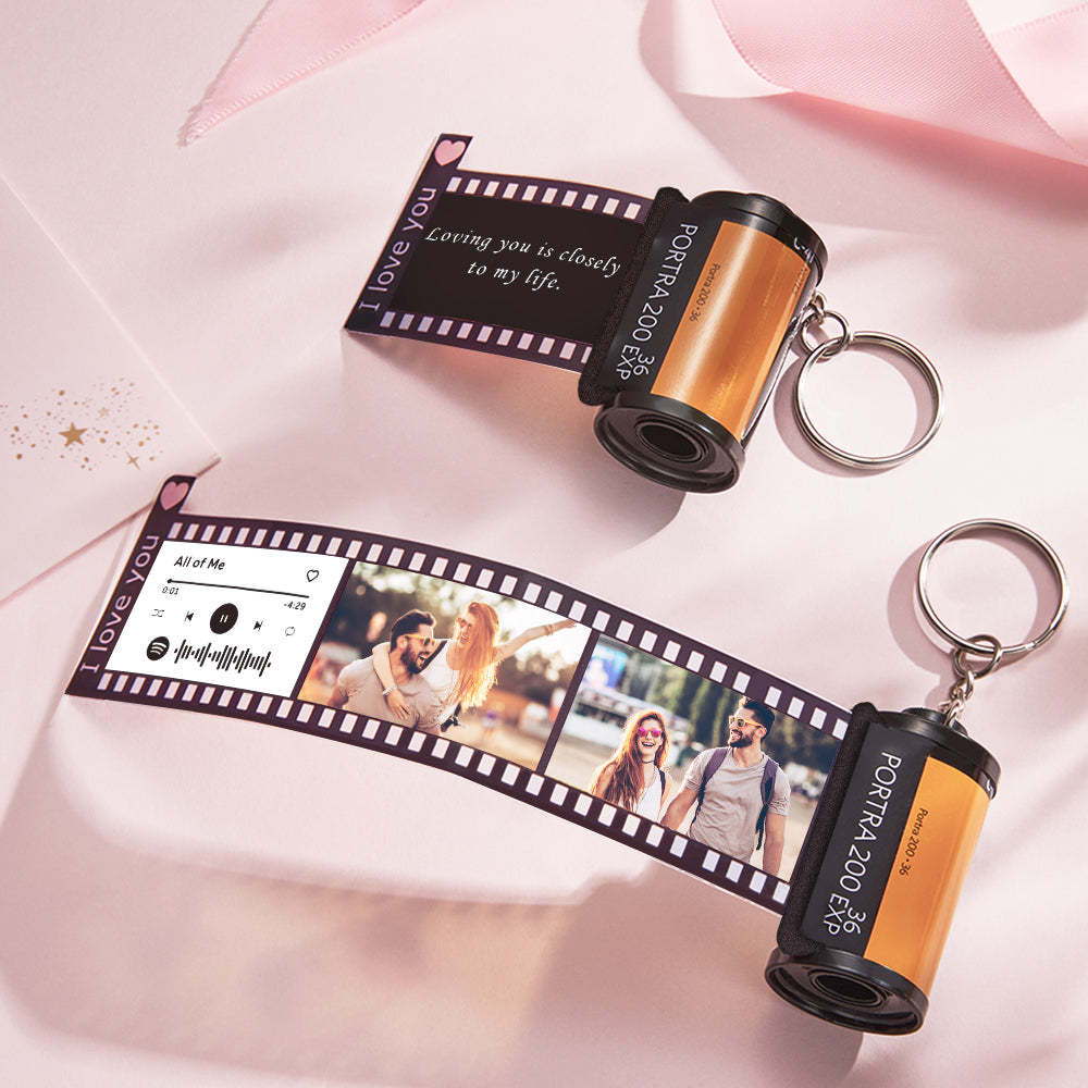 Benutzerdefinierter Text Für Den Filmrollen-schlüsselanhänger, Personalisierter Bild-kamerarollen-schlüsselanhänger Mit Rollenalbum, Individuelle Jubiläumsgeschenke - MeineFotoTassen