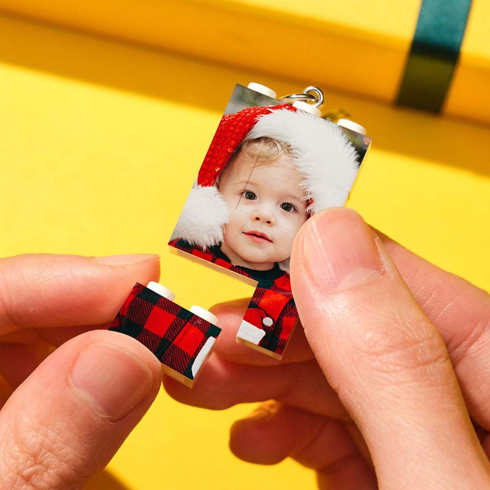 Benutzerdefinierter Foto-baustein-schlüsselanhänger, Vertikaler Schlüsselanhänger, Ziegel-puzzle-schlüsselanhänger - MeineFotoTassen