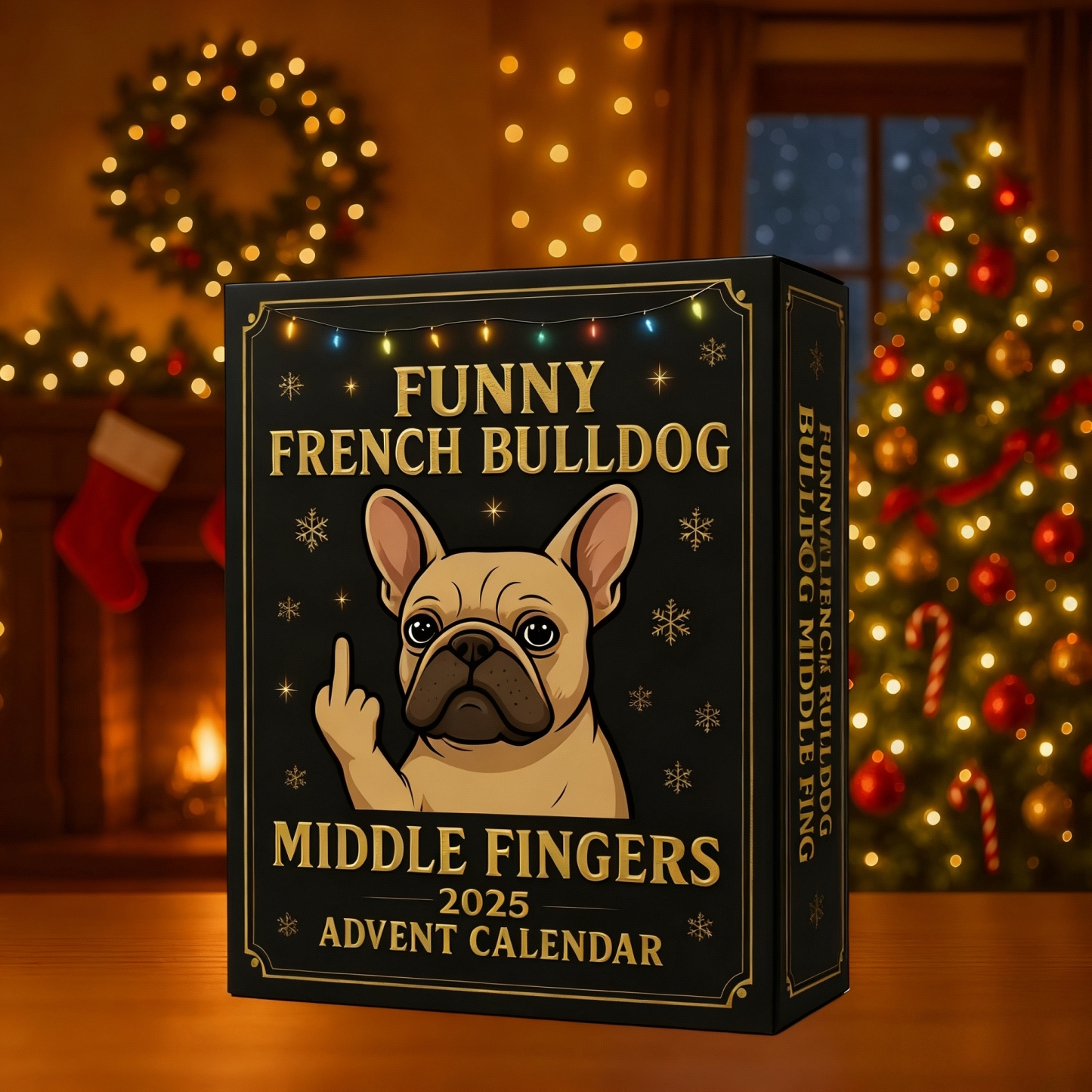 Französische Bulldogge Adventskalender 2025 24-tage-weihnachts-countdown Blind Box Süßes Weihnachtsgeschenk - MeineFotoTassen
