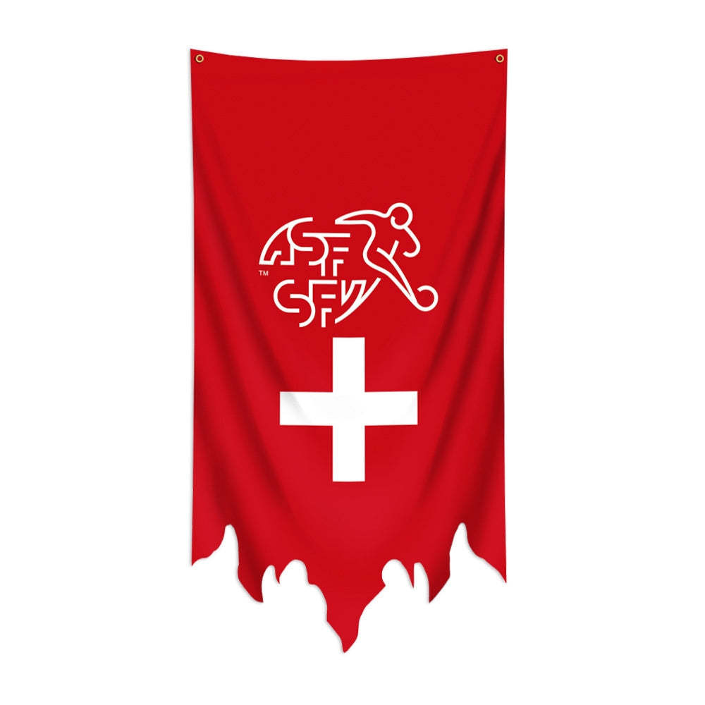 2024 European Cup Dekoration Top 24 National Football Team Flag Theme Hängendes Stoffposter 70*120cm - MeineFotoTassen