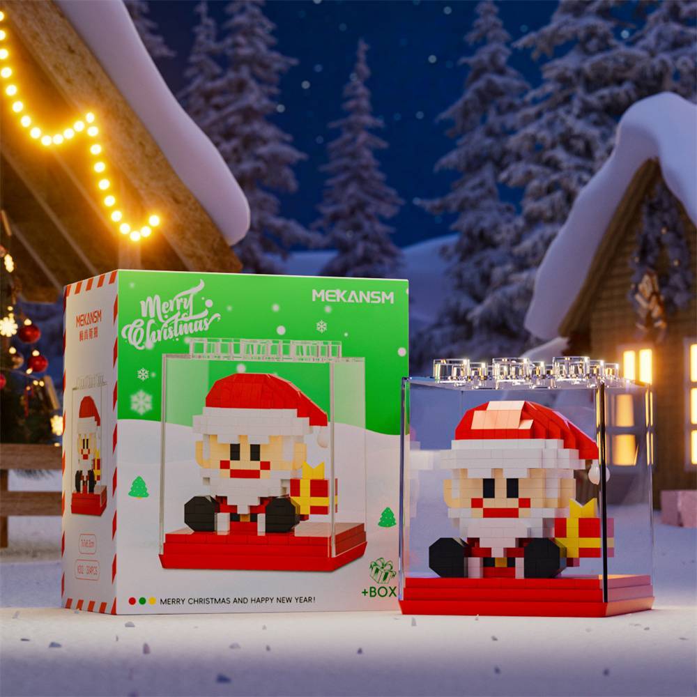 Weihnachts-baustein-spielzeug Mit Deckel, Weihnachts-baustein-spielzeug, Geschenk Für Kinder
