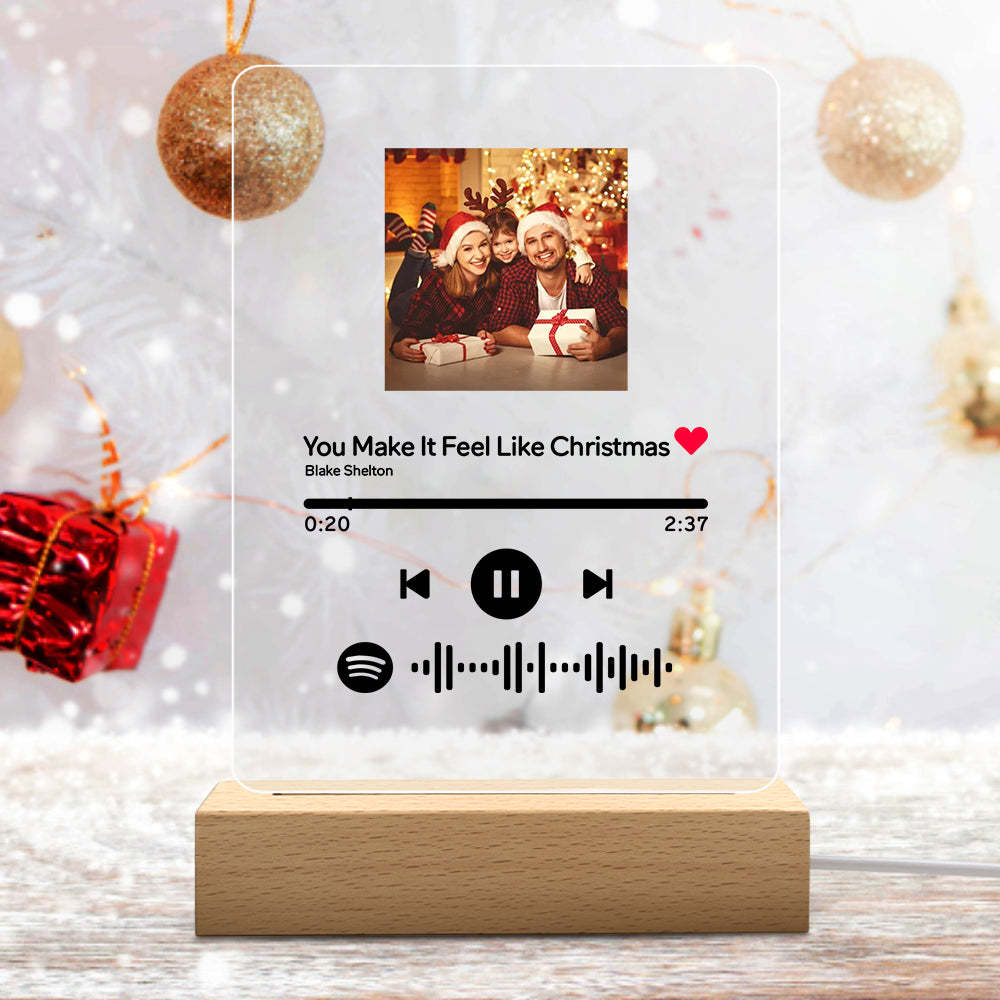 Personalisierte Spotify Code Lampe Benutzerdefiniertes Foto Acryl Nachtlicht - 5.9IN X 7.7IN