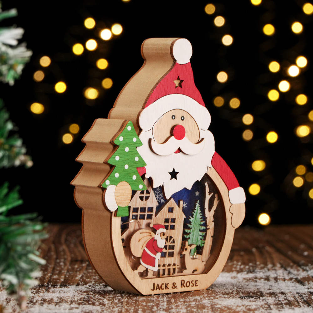 Benutzerdefinierte Name Geschenke Personalisierte Weihnachtsschmuck Dekoration Mit Licht Geschenke Für Liebhaber - MeineFotoTassen