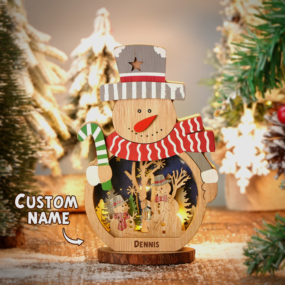 Benutzerdefinierte Name Geschenke Personalisierte Weihnachtsschmuck Dekoration Mit Licht Geschenke Für Liebhaber - MeineFotoTassen