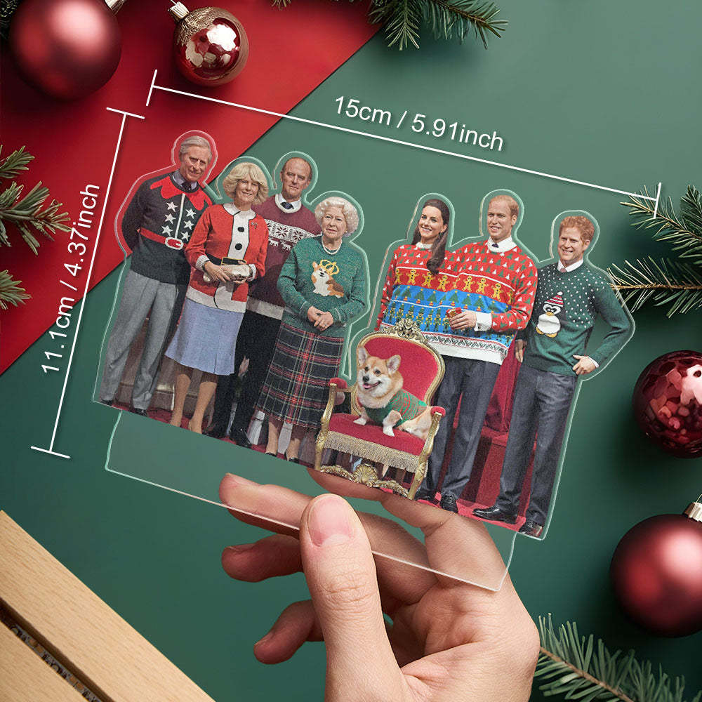 Personalisiertes Weihnachtsgeschenk In Fotoform Mit 3d-led-licht Für Familienmitglieder - MeineFotoTassen