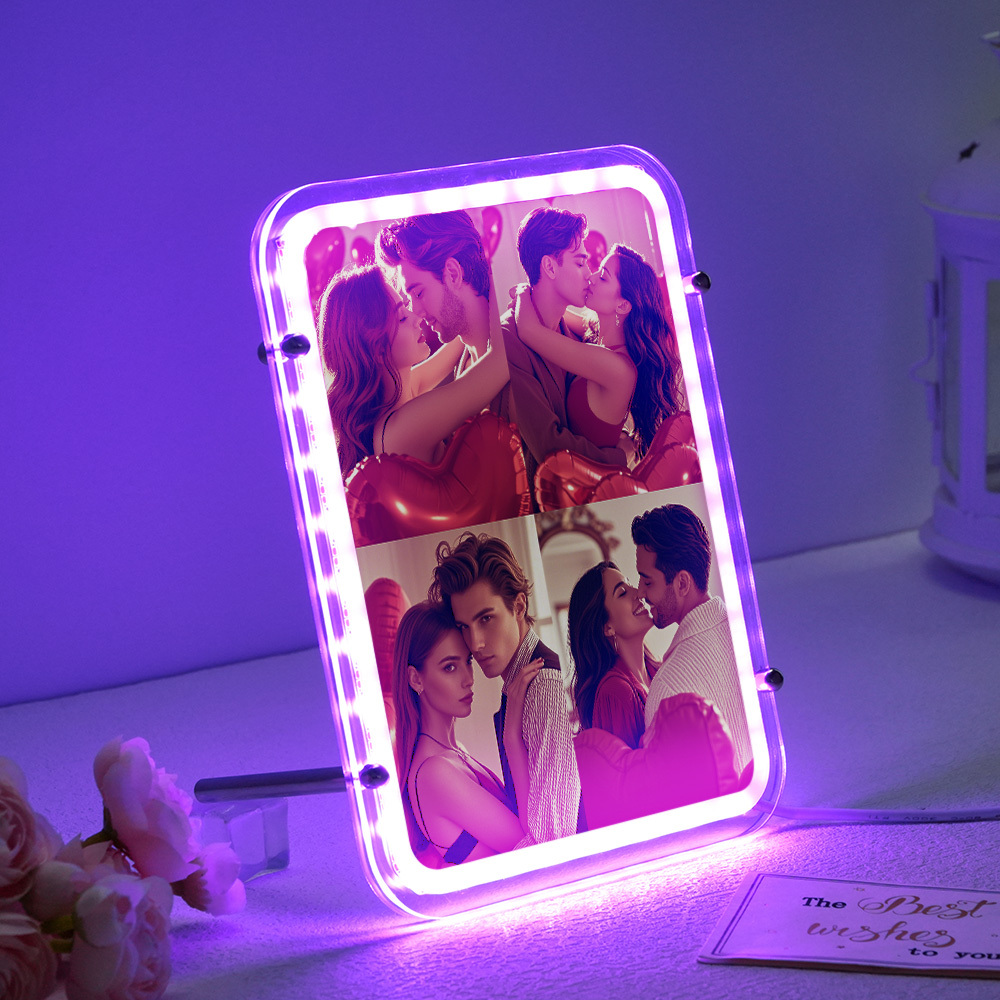 Benutzerdefinierte Fotolampe Benutzerdefiniertes Fotoornament Personalisierte Wohndekoration Geschenke - MeineFotoTassen