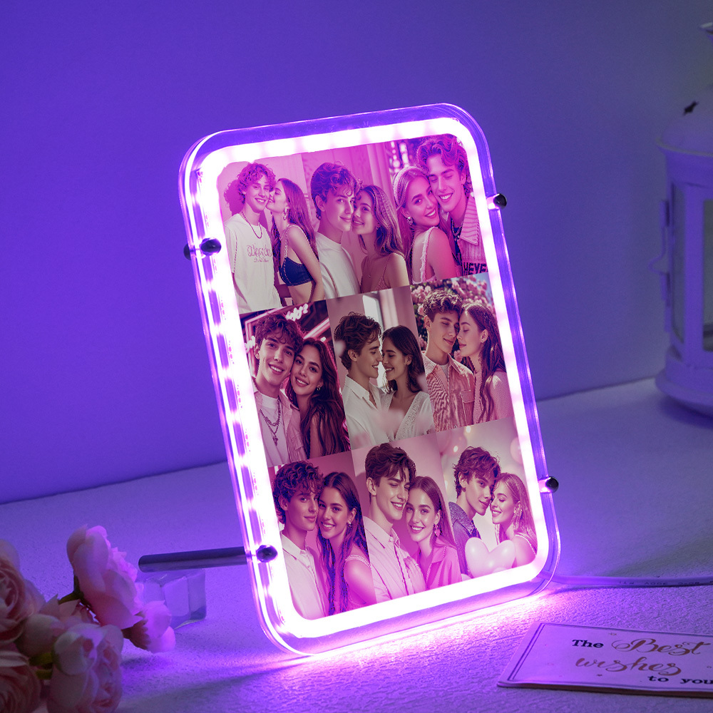 Benutzerdefinierte Fotolampe Benutzerdefiniertes Fotoornament Personalisierte Wohndekoration Geschenke - MeineFotoTassen