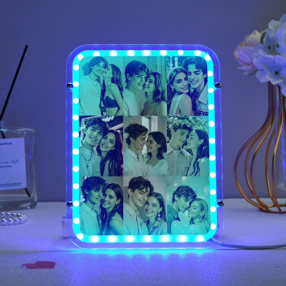 Benutzerdefinierte Fotolampe Benutzerdefiniertes Fotoornament Personalisierte Wohndekoration Geschenke - MeineFotoTassen