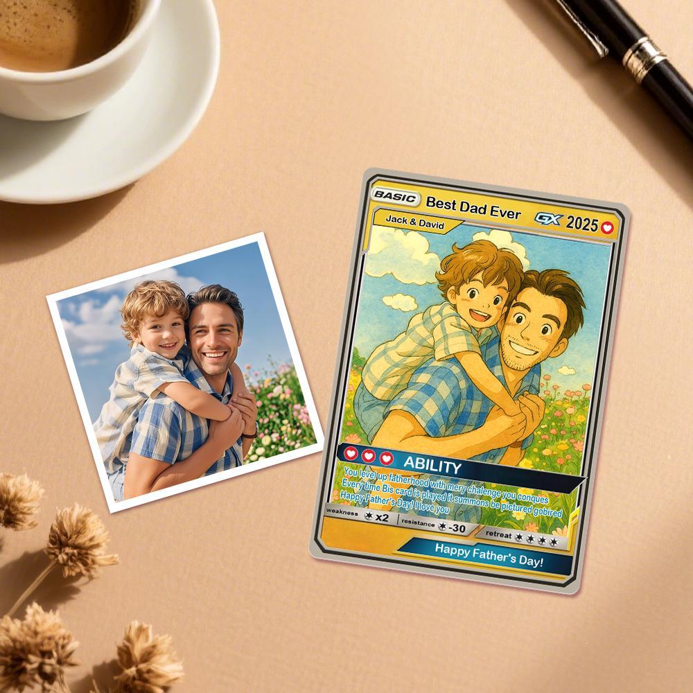 Personalisierte Poke-card Zum Vatertag, Individuelles Geschenk Für Papa, Einzigartiges Poke-card-geschenk - MeineFotoTassen