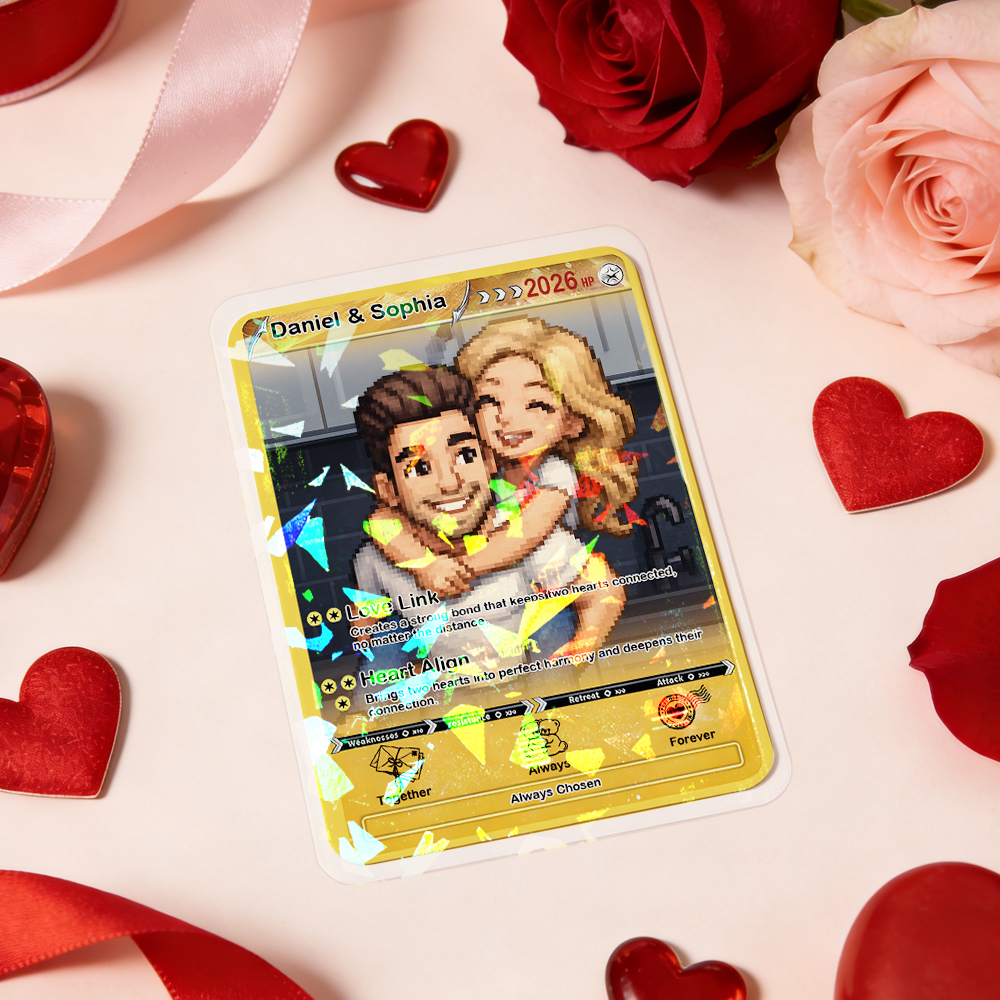 Personalisierte Karte Für Paare, Individuelle Jahrestagskarte Mit Paarfoto Im Anime-stil – Das Perfekte Geschenk Für Verliebte - MeineFotoTassen