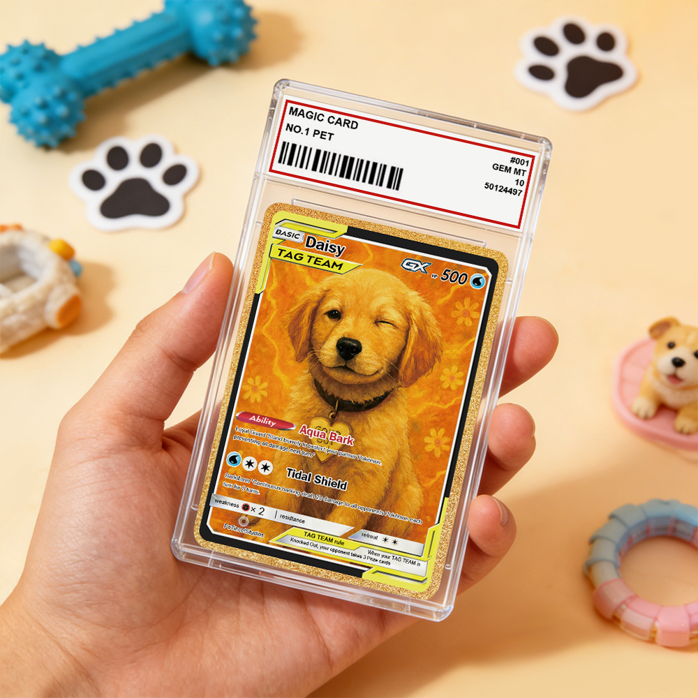 Personalisierte Sammelkarte Mit Anime-motiven Für Haustiere – Das Perfekte Weihnachtsgeschenk Für Tierliebhaber - MeineFotoTassen