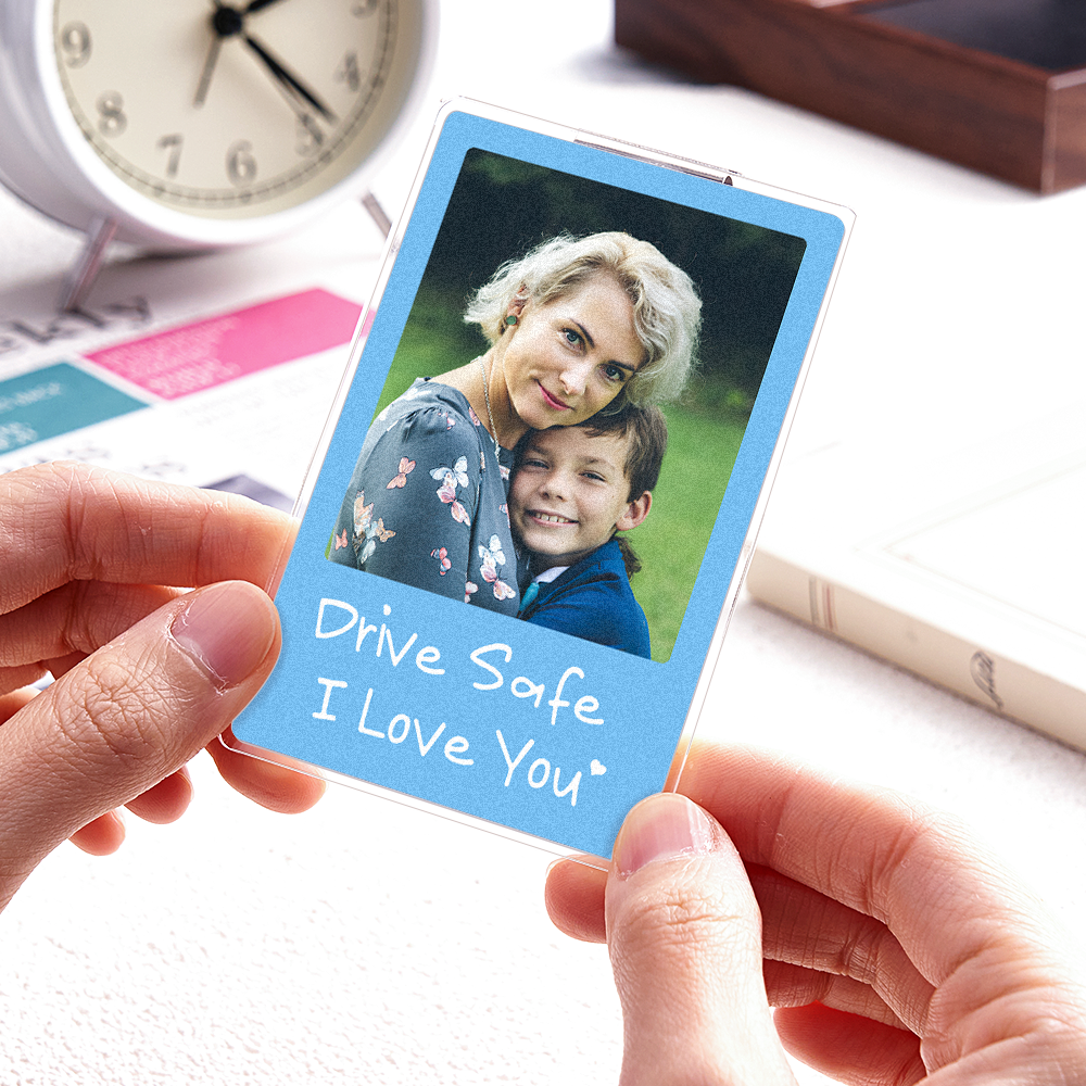 Sonnenblendenclip Mit Foto – Individueller Sonnenblendenclip „fahr Vorsichtig, Ich Liebe Dich" – Geschenkidee Fürs Auto - MeineFotoTassen