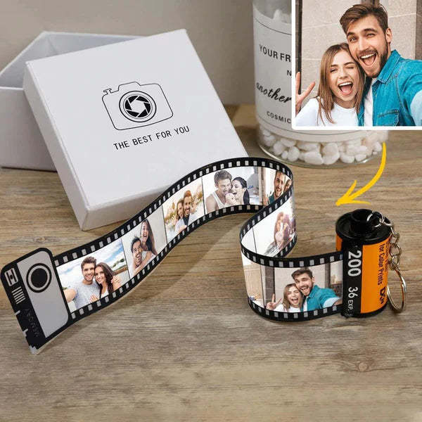 Jubiläumsgeschenke Individueller Filmrollen-schlüsselanhänger Multifoto-kamerarollen-schlüsselanhänger Geschenke Aus Umweltfreundlichem Material Personalisierter Schlüsselanhänger Für Ihn - MeineFotoTassen